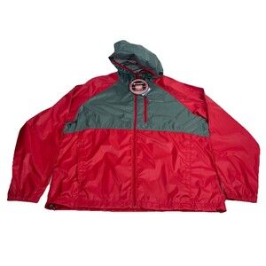 Columbia Jacket Mens XL Thermal Coil NWT Red Gray Zip Windbreaker